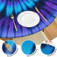 thumbnail image 4 of Blue Purple Tie Dye Mandala Pattern Round Fitted Tablecloth with Elastic Edge,Dining Table Cover Waterproof,Outdoor Round Tablecloth for Camping,Dining,Indoor and Outdoor, 4 of 7