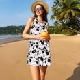 thumbnail image 3 of Balery Cute Animal with Cow Vestidos de verano para mujer con estampado: vestido holgado sin mangas, vestido playero informal y cómodo para días calurosos., 3 of 7