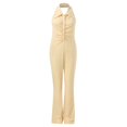 thumbnail image 4 of Women's Solid Backless Zipper Long Jumpsuit - Strapless, Street Wear Style, 4 of 7