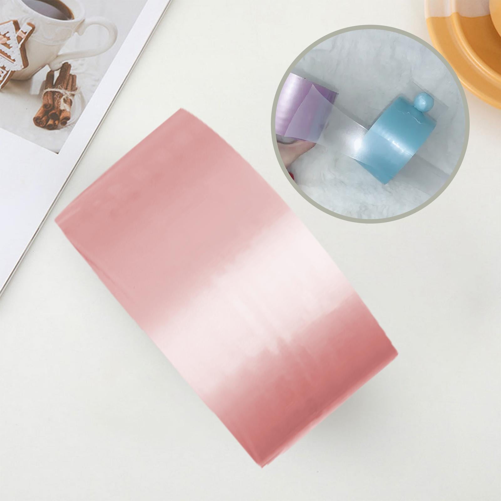 Milageto 6xFunny Sticky Ball Tapes, Educational Toy Transparent Crafts Colored Ball Tapes for School Decoration Birthday Gift Party Supplies Scrapbook , Pink, 6 Pcs