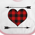 thumbnail image 4 of Inktastic Buffalo Plaid Valentines Day Heart Boys or Girls Baby Bib, 4 of 4