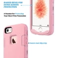 thumbnail image 6 of ULAK iPhone SE Case 2016,iPhone 5S 5 Case for Kids,Heavy Duty Shockproof Sport Rugged Phone Case for Apple iPhone 5 5S SE 1st Generation, not fit iPhone SE 2nd Gen 2020, Pink, 6 of 7