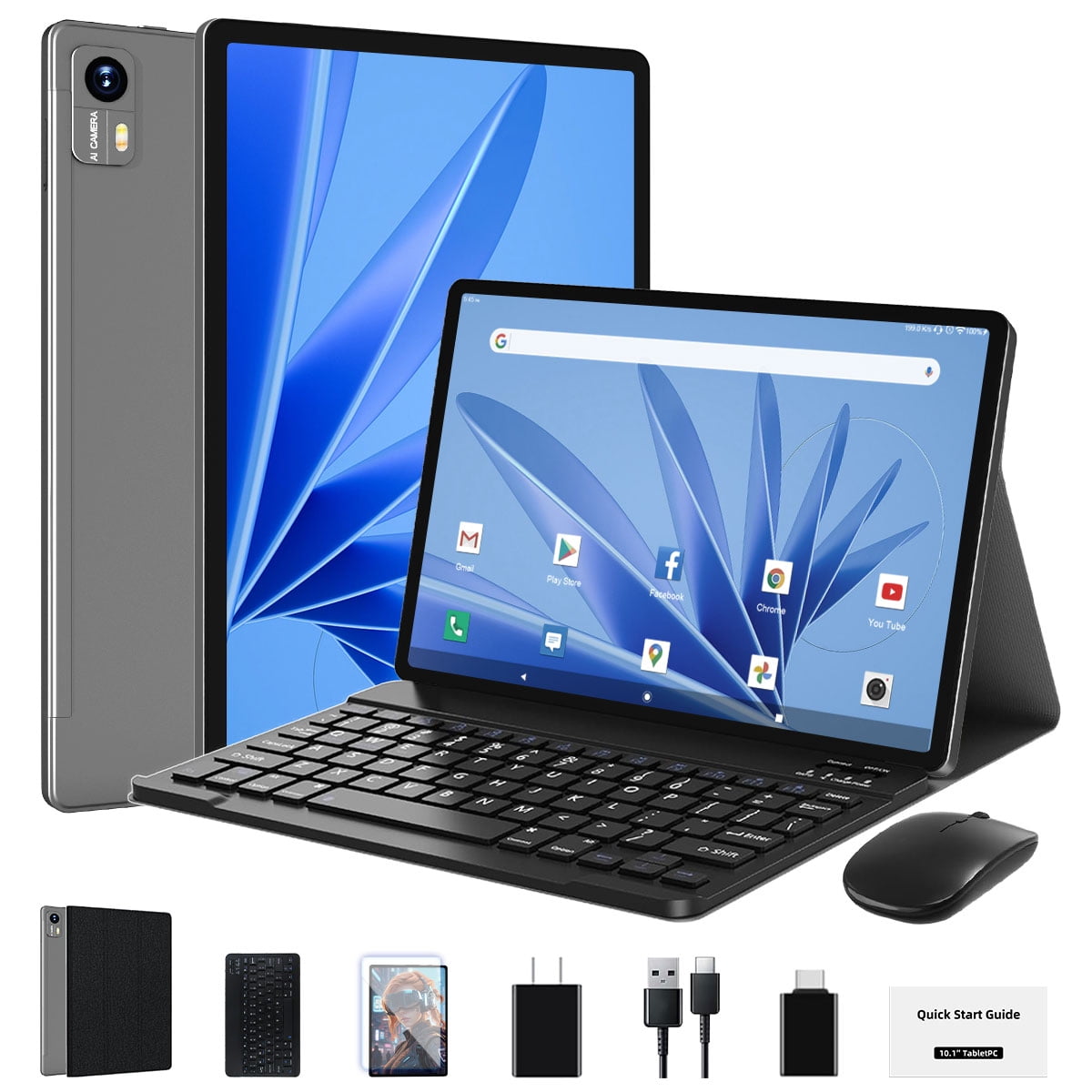 A905L Androidタブレット 8GB RAM 128GB ROM Android 15 Tablet,128GB ROM 16GB+8GB RAM,10inch Tablet,5G WiFi+