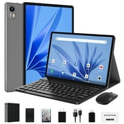 جهاز لوحي يعمل بنظام Android،ذاكرة قراءة فقط 256 جيجابايت،ذاكرة وصول عشوائي 16 جيجابايت + 8 جيجابايت،جهاز لوحي مقاس 10 بوصات،شبكة WiFi + خلوية 5 جيجابايت، ثماني النواة، كاميرا مزدوجة، نظام تحديد المواقع العالمي، BT 5.0، توسيع 1 تيرابايت، FHD IPS، شاشة تعمل باللمس Incell، 8000 مللي أمبير في الساعة، فتح القفل بالوجه، جهاز لوحي مع لوحة مفاتيح