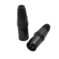thumbnail image 4 of 10Pair XLR DMX 3 Pin Male&Female MIC Snake Plug Audio Microphone Cable Connector, 4 of 12