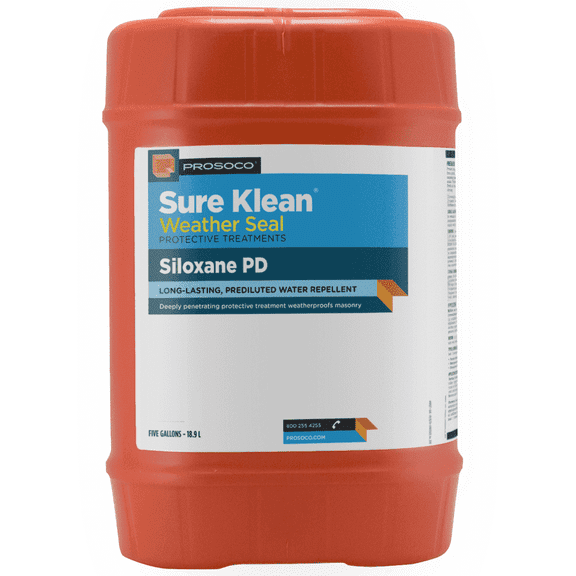 PROSOCO Siloxane PD - Ready-to-Use, Pre-Diluted, Water Repellent for Concrete, Masonry and Stucco. Concrete, Brick and Paver Sealer