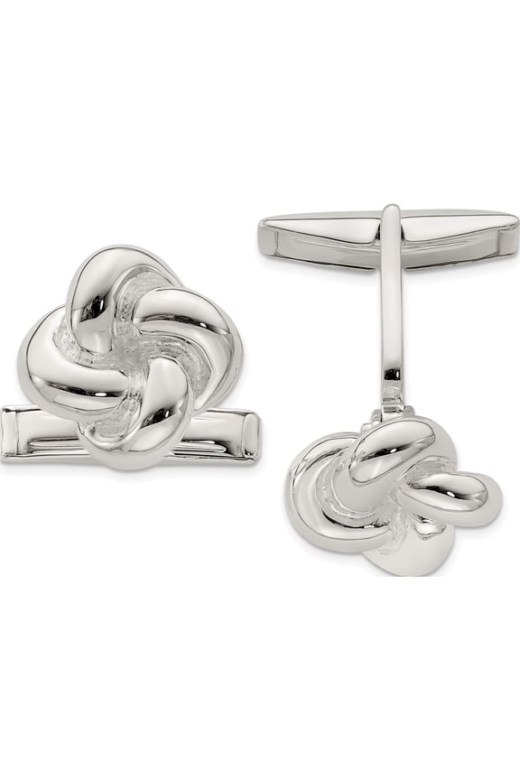 Sterling Silver Knot Cufflinks Made In Thailand qq548