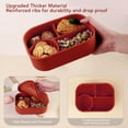 thumbnail image 4 of Caja de Alimentos, Caja de Almuerzo de Silicona de Grado Alimento 4 Compartimentos para la Oficina, 4 of 7