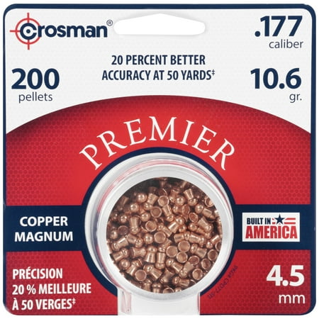 Crosman Copper Magnum Domed Pellet .177 Caliber 10.6 Grain 200Ct. (Best Air Rifle Under 200 Dollars)