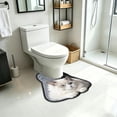thumbnail image 5 of Cute Cat Toilet Rugs U-Shaped Bathroom Contour Rug Bathroom Mats Washroom Mats for Kitchen, Bathtub, Sink, for Cat Lovers Mom, 5 of 8