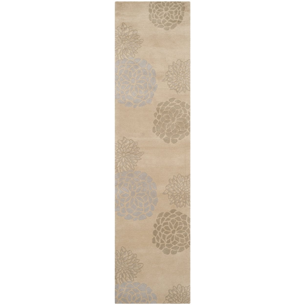 SAFAVIEH Soho Brisbane Floral Wool Runner Rug, Beige/Multi, 2'6" x 8'