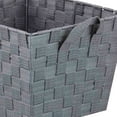 thumbnail image 5 of Home Basics Polyester Woven Strap Open Bin, Grey, 5 of 6