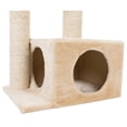 thumbnail image 4 of TRIXIE Valencia Plush & Sisal 3-Level 28" Cat Tree with Scratching Posts & Condo, Beige, 4 of 7