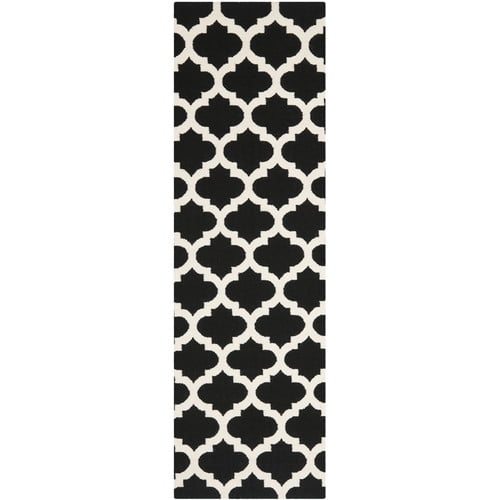 Safavieh Dhurries Black & Ivory Area Rug