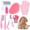 Pink, variant on 8-piece small animal pink beauty set rabbit beauty set with pet nail clippers and file flea comb