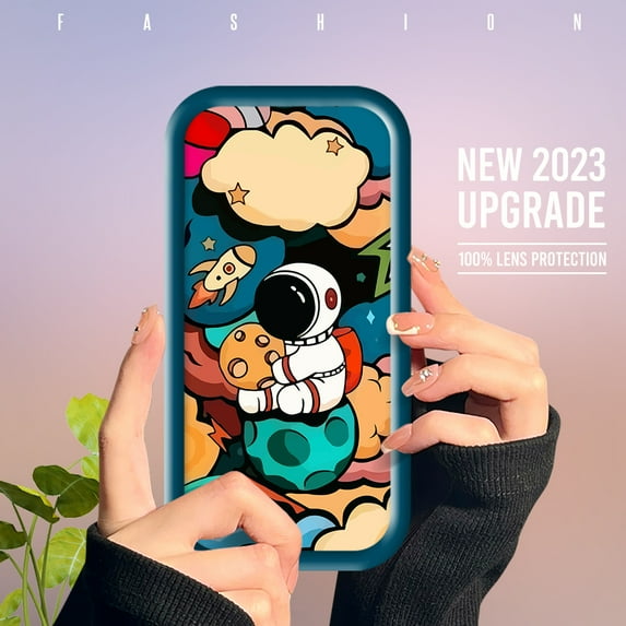 Phone Case Cartoon Astronaut Pattern Phone Case Monster Lens Phone Shell Soft Protective Cover for iPhone 6