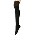 thumbnail image 2 of Wrapables® Women's Two-Tone Knee High Boot Socks, Brown and Black, 2 of 2