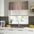 thumbnail image 5 of Brown Ombre Valances for Windows, Decorative Rod Pocket Window Valance Curtains, Modern Gradient Abstract Art Short Curtain Drapes for Kitchen/Bathroom/Living Room, 2 Panels, 42" W x 12" L, 5 of 8