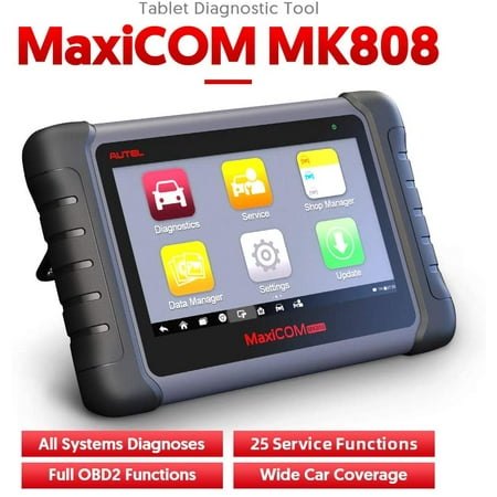 Autel MaxiCOM MK808 OBD2 Scanner Diagnostic Scan Tool with All System Diagnosis and Service Functions Including Oil Reset, EPB, BMS, SAS, DPF, TPMS Relearn (MD802+MaxiCheck Pro)