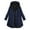 Blue, variant on LYXSSBYX Plus Size Womens Shackets Fashion Woman Long Sleeve Pockets T-Shirt Autumn Solid Blouse Hooded Cardigan Button Coat Tops