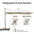 thumbnail image 5 of Grand Patio 10x13 ft Outdoor Cantilever Umbrella with Acrylic Fabric & Base & Cover for Poolside, Deck, Backyard, Gray Pole, 5 of 8