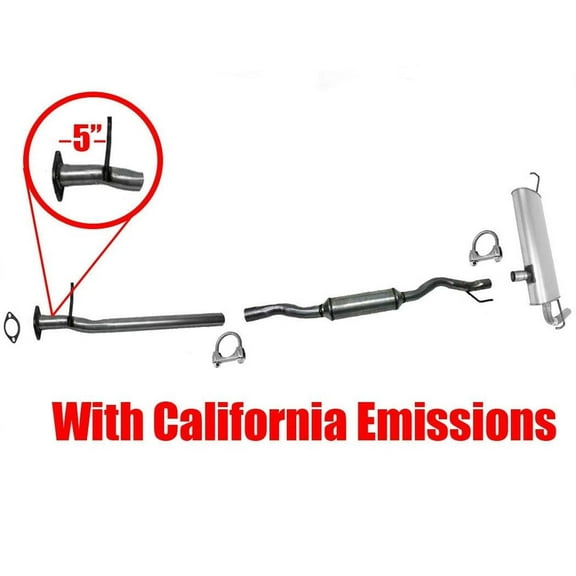 Resonator & Muffler for Nissan Rogue 2.5L 08-13 CALIFORNIA EMISSIONS ONLY