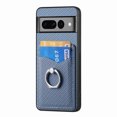 thumbnail image 2 of Allytech Wallet Case for Google Pixel 7 Pro, Weave Texture TPU Cards Holder Ring Holder Kickstand Shockproof Anti-Scratch Bumper Back Cover Case for Google Pixel 7 Pro - Blue, 2 of 13