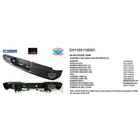 CAPA Rear Step Bumper Assembly CH1103112C
