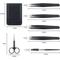 thumbnail image 4 of RV Kit de pinzas de 6 uds, pinzas profesionales, tijeras de acero inoxidable para depilación de cejas, vello facial y vello encarnado brillar Electrónica, 4 of 5