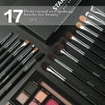 thumbnail image 4 of Professional 12-17pcs Pink Rose Golden Eye makeup brush set Natural Goat Hair Eyeshadow Eyeliner Eyebrow Blending brushes HE15, 4 of 6