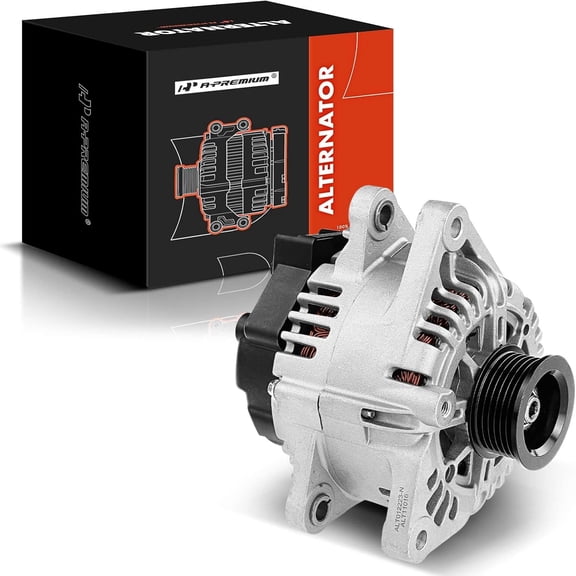 A-Premium Alternator Compatible with Hyundai Santa Fe 03-06, XG300 01, XG350 02-05 & Kia Amanti 04-06, 3.0L 3.5L, 120Amp 12V Clockwise 6-Groove Pulley, Replace# 37300-39400, 37300-39010, 37300-39405