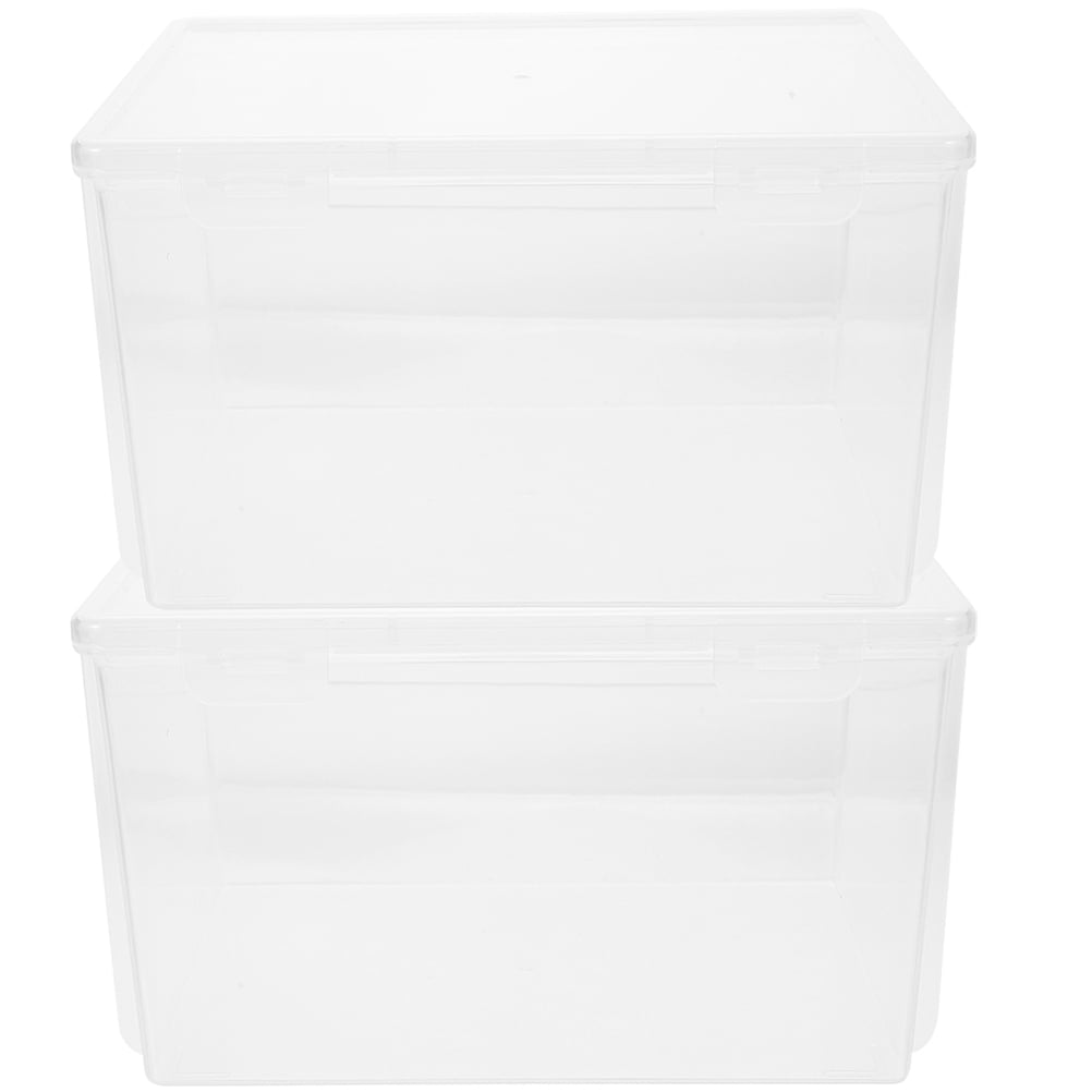 Bread Box Storage Container Fridge Case Food Plastic Organizer Clear Fresh Holder Bin Keeper