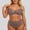 #0256-Coffee, variant on Women's Plus Size Floral Embroidered Bra Set, Underwire Thin Cup Demi, Breathable Mesh Embroidery Trim, Matching Panty Full Coverage for Daily Casual Gift