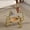 Transparent + Gold, variant on 31" Double-layer Round Coffee Table, Tempered Glass Coffee Table with Metal Legs, for Living Room, Gold