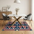 thumbnail image 3 of ODIKA 5'x7' Washable Area Rug Patriotic Tone Mosaic Featuring Repeating Halloween Plaid Independence for Small Living Room, Bedroom, Easy Care, Non-Shedding, Pet Friendly, 3 of 7