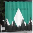 thumbnail image 3 of Ambesonne Adventure Shower Curtain, Forest Hipster Mountains, 69"Wx70"L, Jade Green, 3 of 4
