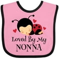 thumbnail image 3 of Inktastic Loved by My Nonna Grandchild Boys or Girls Baby Bib, 3 of 4