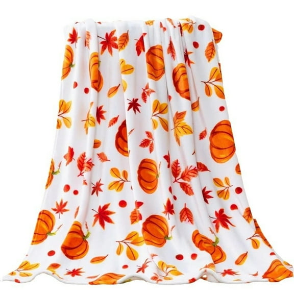 witspace Fall Pumpkin Blanket Halloween Pumpkin Autumn Plush Fall Decor Fuzzy Picnic Throw Blanket for Couch Sofa Chairs Cute Holiday Orange Blankets and Throws for Home (27.5" x 39.37")