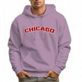 thumbnail image 5 of Men's 100% Cotton CHICAGO Hoodie 330g Thick Pocket Hood, 5 of 16