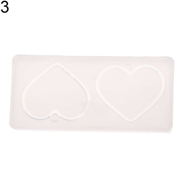 Opolski Jewelry Mold Flower Leaves Heart Shape Making Pendant Silicone Resin Craft Tool