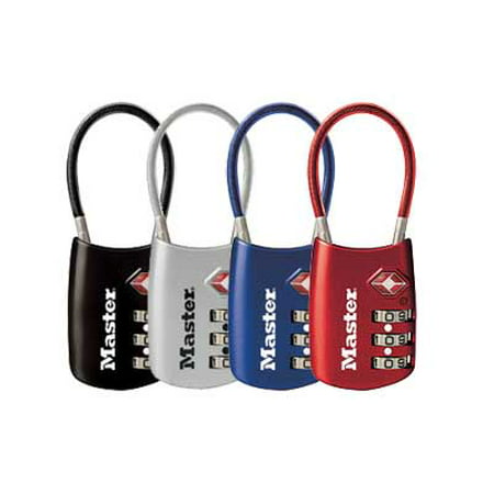 Master Lock Luggage Lock 4688D Set Your Own Combination TSA-Accepted with Flexible Shackle, 1-3/16in (30mm) Wide, Assorted