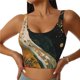 thumbnail image 1 of Balery Abstract Gold Floral Galaxy Sujetadores deportivos con espalda cruzada para mujer, acolchados, sin costuras, de alto impacto, ideales para yoga, gimnasio, entrenamiento y fitness.-XX-Large, 1 of 8