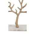 thumbnail image 5 of CosmoLiving by Cosmopolitan 12" x 10" Gold Marble Tree Jewelry Stand with Rectangular Base, 1-Piece, 5 of 6