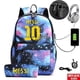 thumbnail image 3 of Messi Backpack Quality Waterproof Laptop Teens Schoolbags Black Backpack For High School Students Mochila, 3 of 4