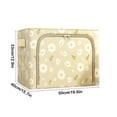 thumbnail image 3 of SLYNSHome Large Capacity Storage Bag Foldable Organizer with Two-Way Zipper for Clothes Toys Quilts Dormitory Moving - Beige, 3 of 7