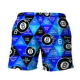 thumbnail image 3 of Costume Cosplay Pattern 3D Magic Eight Ball The Answers Custom Beach Shorts Swim Trunks, 3 of 7