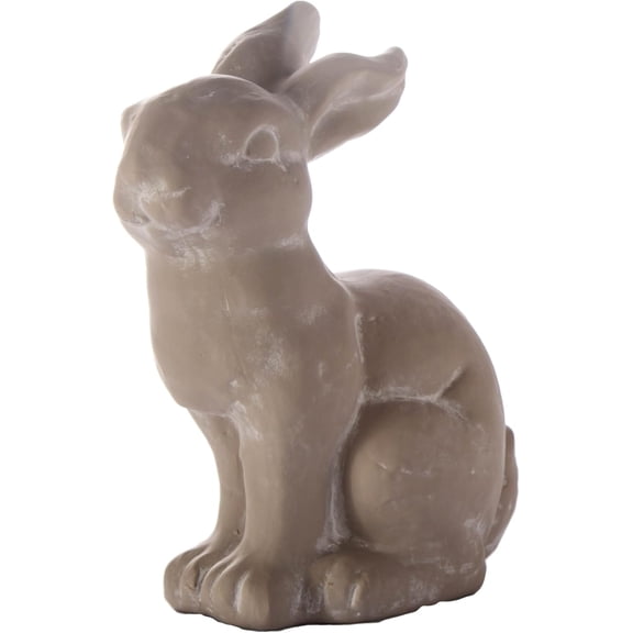 Urban Terracotta Back Bended Sitting Rabbit Figurine SM Distressed Finish Gray