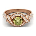 thumbnail image 1 of Bague d'Anniversaire pour Femme en Argent Sterling 925 de Quartz Citron Rond 6MM, 1 of 4