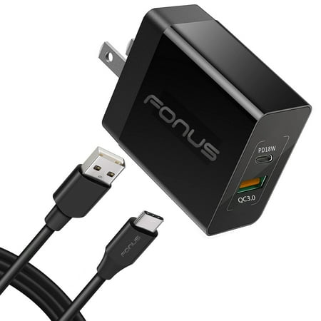 Fast Type-C 36W PD Home Charger for Motorola Moto G Power 5G (2025) - 6ft Long Cable USB-C Power Cord QC3.0 Adapter Wall