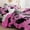 Black/Pink, variant on Flannel Comforter Set- Western Style Blanket,Luxury Fuzzy Heavy Bedding Set, 3 count Plush Winter Bed Set with Comforter (90"x90") & 2 Pillow Shams (20"x26")